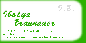 ibolya braunauer business card